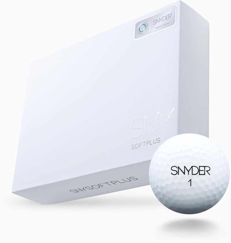 Snyder USA Soft Plus Golf Balls - 2-Piece Construction Soft Golf Ball, Ultra-Low 60 Compression, 440 Dimples, Colored Golf Balls 12 Pack - Image 1